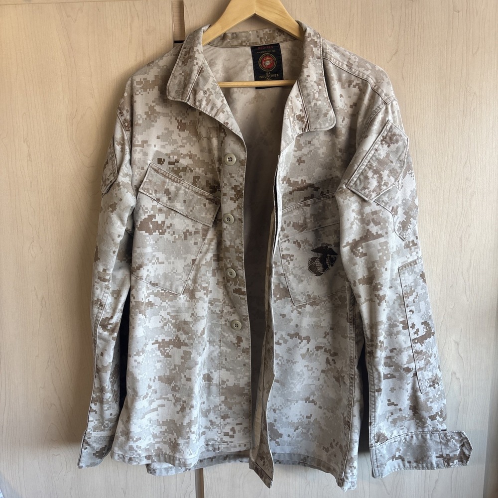 USMC Desert MARPAT Combat Coat Medium Regular Camo Marine Corps EA Industries